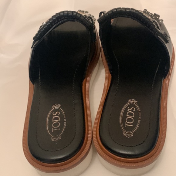 Todd’s black sandals with chrome detail, size 39 - Picture 4 of 10